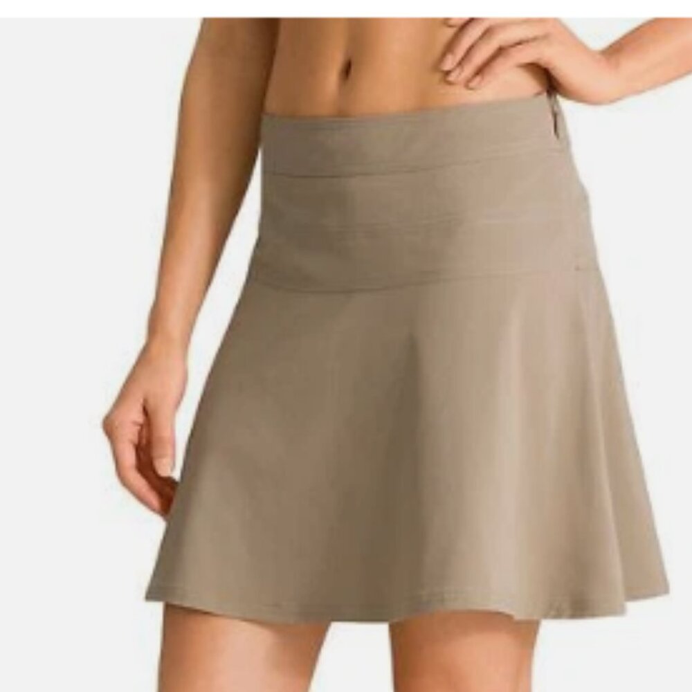 Athleta Everyday Skort, Classic Taupe Size 4 Women's Khaki Tan Color SMALL  EUC